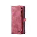 Caseme - iPhone 13 Pro 2in1 Echtleder Tasche + Magnet Hardcase Karten Etui - Rot