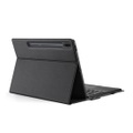 Dux Ducis - 2in1 Samsung Galaxy Tab S8+ Plus / Tab S7 FE 5G / Tab S7+ Plus Leder Schutzhülle Smart Cover Magnetische Bluetooth Tastatur - Schwarz