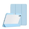 Dux Ducis - iPad Mini 6 (2021) Leder Tasche Smart Cover Schutzhülle + Apple Pencil Halter - Hellblau