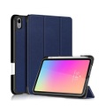 iPad Mini 6 (2021) Leder Tasche Smart Case Hülle + Apple Pencil Halterung - Dunkelblau