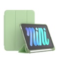 Sonstige Marke, iPad Mini 6 (2021) Leder Tasche Smart Case Hülle + S-Pen Halterung - Hellgrün