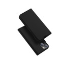 Dux Ducis - iPhone 13 Mini Flip Wallet Cover Leder Tasche - Schwarz