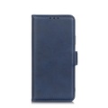 iPhone 13 Pro Max Vintage Leder Tasche Flip Cover Fashion Design - Dunkelblau