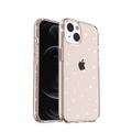 iPhone 14 Hybrid Hardcase Schutzhülle im Glitzer Design - Gold / Transparent