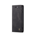 Caseme - iPhone SE (2022/2020) / 8 / 7 / 6S Leder Tasche Flip Wallet Etui mit Kartenfächern - Schwarz