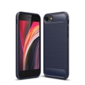 iPhone SE (2022/2020) / 8 / 7 / 6S Gummi Case Schutzhülle Carbon Look - Dunkelblau