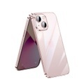 SULADA - Apple iPhone 13 Gummi Case Hülle Galvanisierter Rahmen + Kameraschutz - Rosa