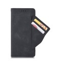 Samsung Galaxy Xcover6 Pro Leder Tasche Flip Cover im Retro Look mit Kartenfächer - Schwarz
