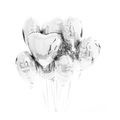 Sonstige Marke, (10er Set) 41x45cm Party Ballons Folienballons Dekoration Herz - Silber