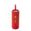 (1200mAh) 360° Bluetooth 5.0 Lautsprecher Spritzwasserfest (IPX5) UKW Radio / Aux In / USB A / Micro SD Kartenslot + Handschlaufe - Rot