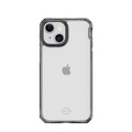 ITSkins - iPhone 13 Hybrid Clear Antimikrobielle Schutz Hardcase Hülle (Fallschutz 3 Meter) - Transparent / Schwarz
