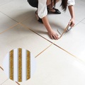 (2er Set) 8mmx6m Selbstklebendes Glitzer Keramik Fugenband DIY Wohn Deko Küche / Bad / Wohnzimmer - Gold
