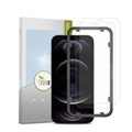 (2er Set) Apfelkiste - iPhone 12 / iPhone 12 Pro Panzer Glas Display Schutzfolie + Montagerahmen Case Friendly 0.3mm