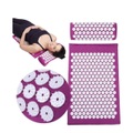 undefined, (3-tlg. Set) Akupressur Matte Stachel Massage / Entspannungsmatte + Nacken Kissen (66x40cm) - Lila