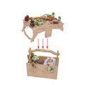 Sonstige Marke, (45x30x11cm) 2in1 Mini Holz Klapp Tisch Picknick Trage Korb - Natur Braun