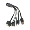 5in1 USB Ladekabel auf Lightning / USB C / Micro USB / Apple 30pin / Mini USB Adapter - Schwarz