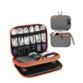 Sonstige Marke, (25x18x5cm) Universal Stoff Organizer Tasche mit Reissverschluss für Smartphones / Tablets - Grau / Orange