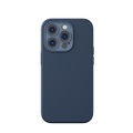 Baseus - iPhone 14 Pro Max MagSafe Silikon Case Soft Touch Hülle mit Kameraschutz + Display Panzerglas - Dunkelblau