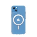 Dux Ducis - iPhone 14 MagSafe Hybrid Hardcase Hülle TPU Bumper + Kunststoff Rückseite - Transparent / Silber