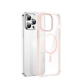 Dux Ducis - iPhone 14 Pro Max MagSafe Hybrid Hardcase Hülle TPU Bumper + Kunststoff Rückseite - Rosa / Transparent