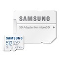 Samsung - 512GB EVO Plus Micro-SDXC TransFlash Speicherkarte 130MB/s UHS-I U3 A2 V30 + SD Adapter
