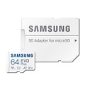 Samsung - 64GB EVO Plus Micro-SDXC TransFlash Speicherkarte 130MB/s UHS-I U3 A2 V30 + SD Adapter