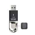 Lexar - (128GB) USB 3.0 Edelstahl Speicher Stick Flash Drive mit Fingerabdruck Sensor Verschlüsselung (Übertragungsrate 150Mbps) - Schwarz