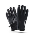 (Gr. S) Wetterfeste Outdoor Winter Touch Handschuhe - Schwarz