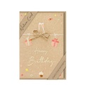 Nature Card Handmade, Nature Card Handmade - Glückwunschkarte Geburtstags Doppelkarte inkl. Umschlag (69-3012) - Sekt Gläser