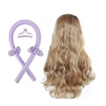 Sonstige Marke, (4-tlg. Set) Locken Haarband Sockenlocken Haar Styling ohne Hitze inkl. Haarspange + Haargummis - Violett