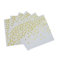 Sonstige Marke, (10er Set) Ø33cm Einweg Servietten Party Tisch Dekoration Konfetti Design - Weiss / Gold