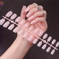 (24er Set) Finger Kunstnägel Press On Nails für die Maniküre Matt - Nude