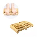 (27x18x4cm) Entspannende Akupressur Holz Fuss Massage Rolle - Braun