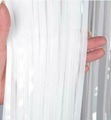 (2x1m) Deko Lametta Vorhang für Party / Geburtstag / Weihnachten / Silvester - Weiss