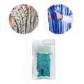 (2x1m) Deko Lametta Vorhang Sternen Design für Party / Geburtstag / Weihnachten / Silvester - Blau / Schwarz