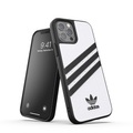 adidas Originals - iPhone 12 / iPhone 12 Pro Moulded Case PU Leder Hülle - Weiss / Schwarz
