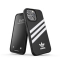 adidas Originals - iPhone 13 Pro Moulded Snap Case PU Leder Hülle (47114) - Schwarz / Weiss