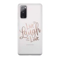 Apfelkiste - Samsung Galaxy S20 FE / S20 FE 5G Gummi Schutzhülle Live Laugh Love - Transparent