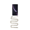 Apfelkiste © - iPhone 11 Necklace Gummi Hülle Air Cushion Fallschutz + Panzerkette (1.2m) - Silber