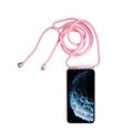 Apfelkiste © - iPhone 11 Pro Max Necklace Gummi Hülle Air Cushion Fallschutz + Handykette - Transparent / Rosa