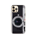 Apfelkiste © - iPhone 12 / iPhone 12 Pro Gummi Case Hülle Ultra Thin Retro Kamera - Schwarz / Grau