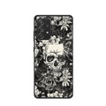 Apfelkiste © - Samsung Galaxy A53 5G Gummi Case Hülle Ultra Thin Skull Flowers - Schwarz
