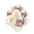 Sonstige Marke, (10er Set) Party Ballons Latex Luftballons für Baby Shower / Geburt - Roségold / Weiss