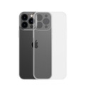 Baseus - iPhone 13 Pro Hybrid Hülle Frosted Glass TPU Bumper + Acryl Rückseite + Kameraschutz - Transparent (Matt)
