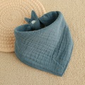 Baumwoll Baby Lätzchen Bandana Spucktuch mit Druckknopf - Blau
