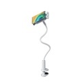 Benks - Desktop Tisch / Bett Halterung mit flexiblem Schwanenhals für Tablet / Smartphone (11.5-20cm) - Weiss