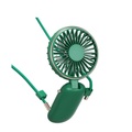 Benks - Umhänge Ventilator Lüfter Wiederaufladbar 2000mAh mit Nackenschlaufe (19cm) - Grün