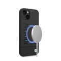 BMW - iPhone 14 Plus MagSafe Silikon Hardcase Hülle Logo (BMHMP14MSLBLBK) - Schwarz