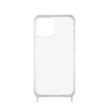 ETUUI - iPhone 12 Mini Necklace Hybrid TPU Hülle Air Cushion Fallschutz mit Ösen - Transparent