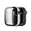 Dux Ducis - Apple Watch (44mm) Hardcase Bumper Hülle mit Galvanisiertem Rahmen + Display Schutzglas - Silber